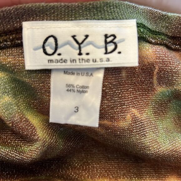 O.Y.B Multicolor V-Neck Long Sleeve Top – Size 3 - Picture 6 of 8